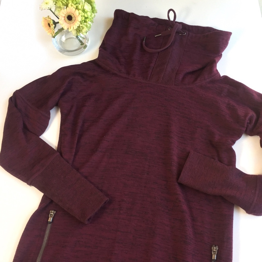 Athleta Maroon Sweatshirt Dress